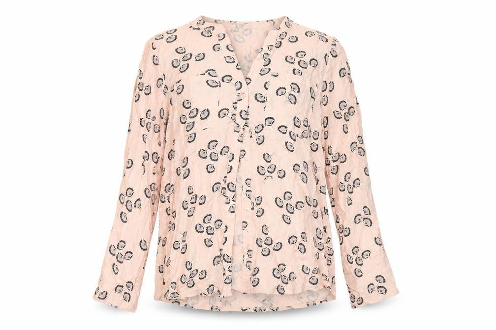 F&F Womens Pink Floral  Basic Button-Up Size 8
