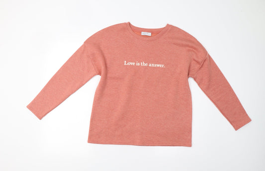 Papaya Womens Orange   Pullover Sweatshirt Size S