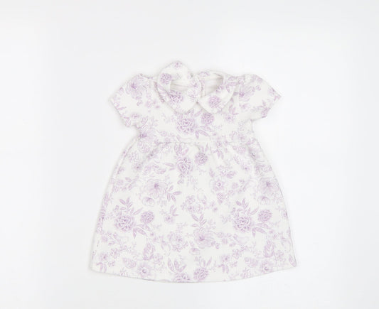 TU Baby White Floral  A-Line  Size 3-6 Months