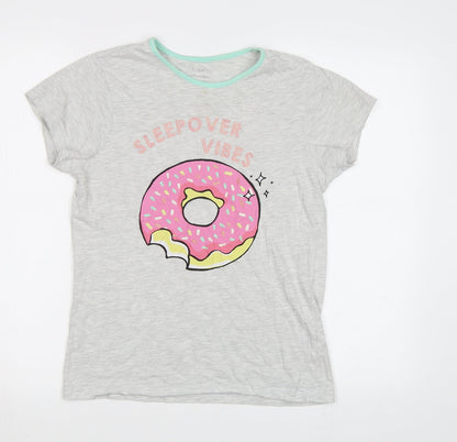 Additional front view of Primark girls’ grey basic polo, size 12, years - donut