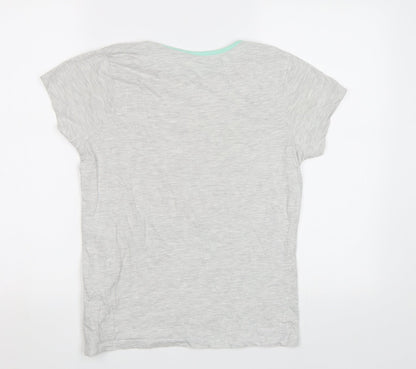 Back view of Primark girls’ grey basic polo, size 12, years - donut