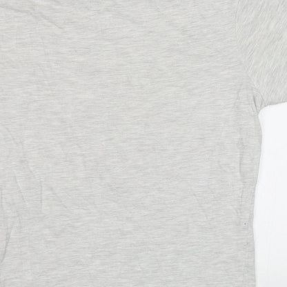 Brand and care label for Primark girls’ grey basic polo, size 12, years - donut