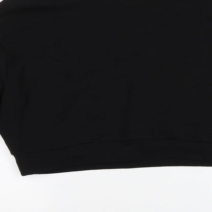 H&M Womens Black Striped  Pullover Sweatshirt Size S