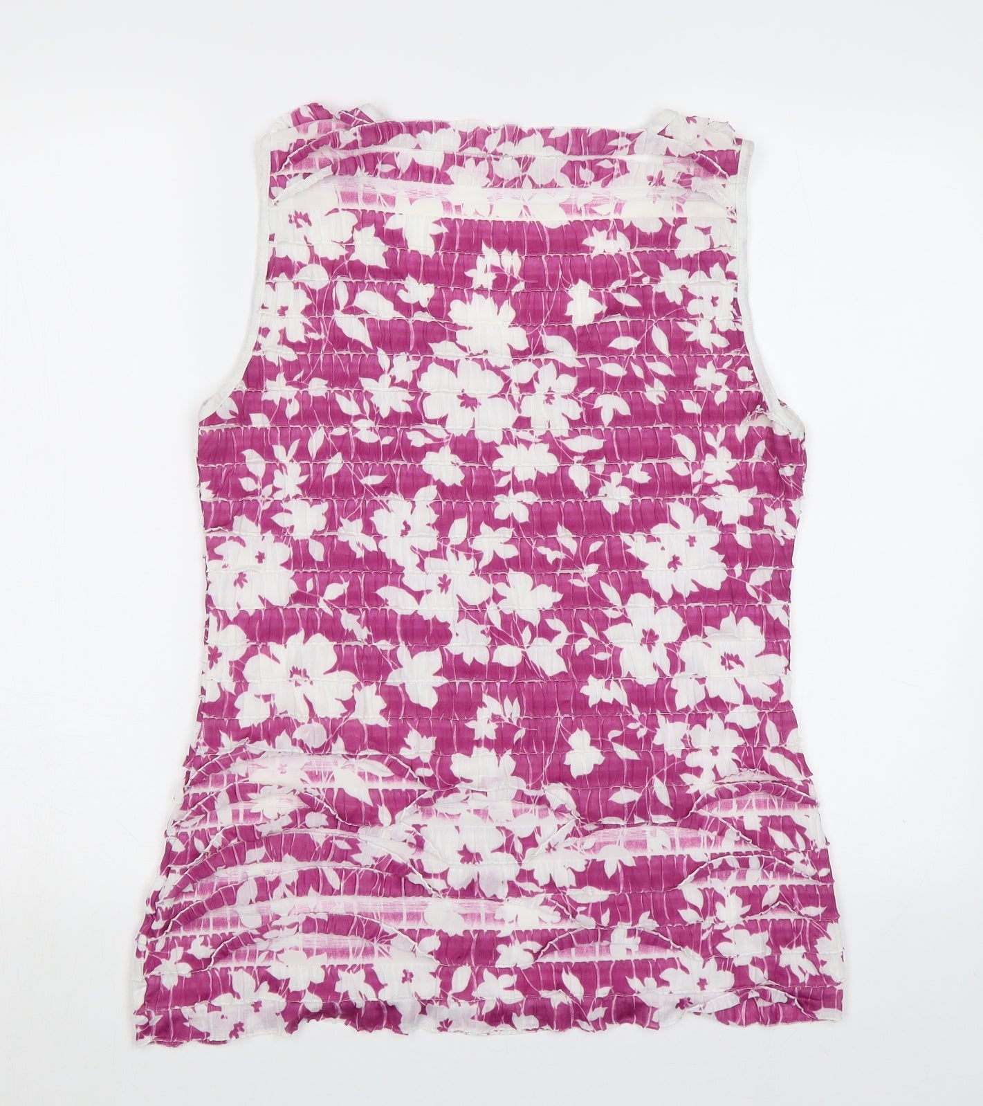 Soon Womens Purple Floral  Basic Tank Size 14