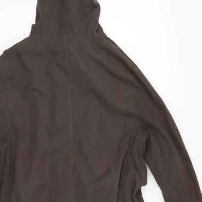 Brand and care label for Linea women’s brown overcoat coat, size UK 10