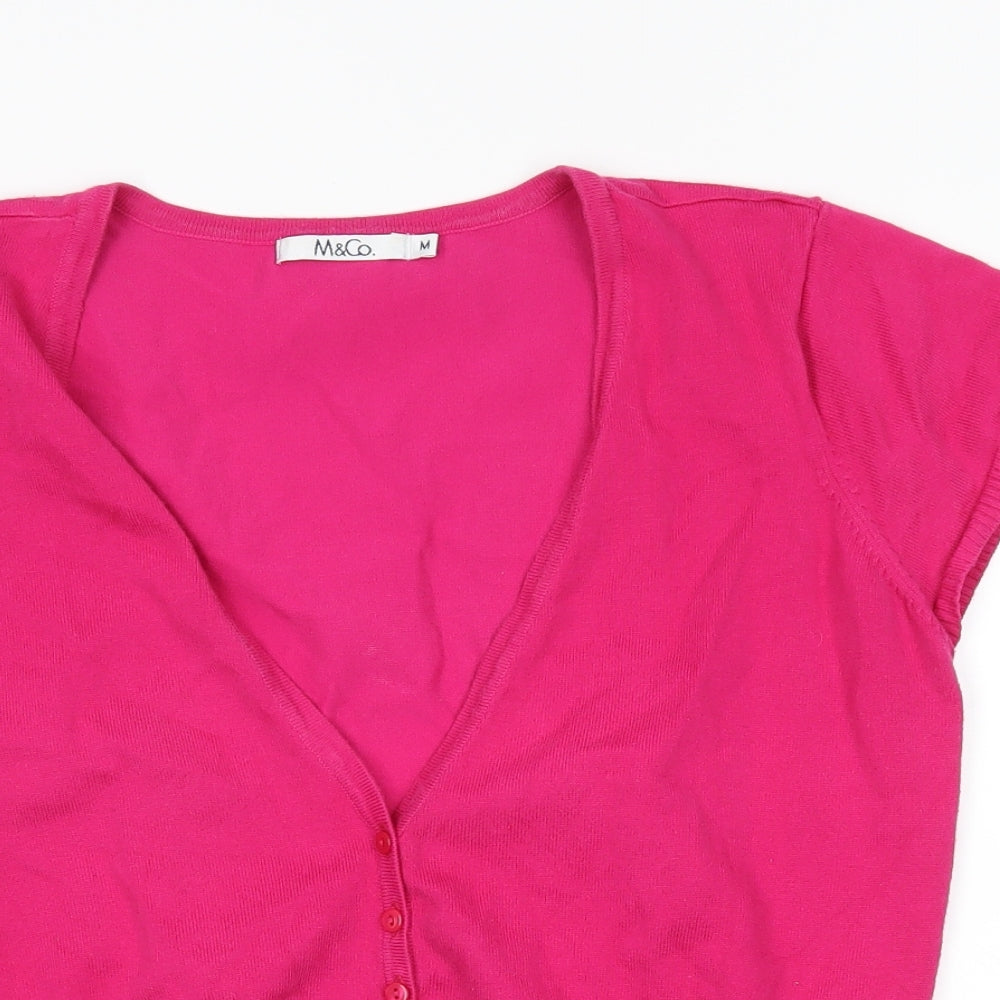 M&Oo Womens Pink   Cardigan Jumper Size M