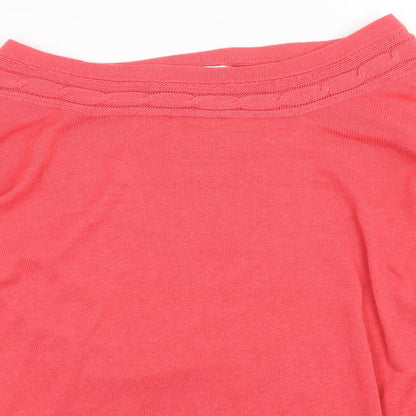 Preloved Long Island Womens Pink   Pullover Jumper Size XL - Detail