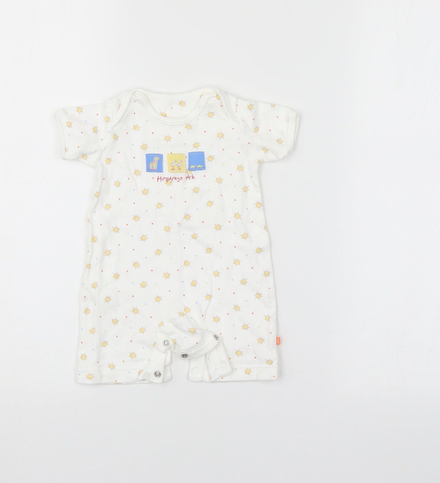 Mothercare Baby White Polka Dot  Romper One-Piece Size Newborn
