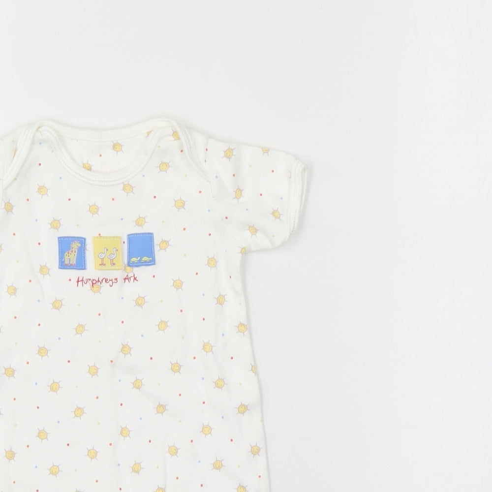 Mothercare Baby White Polka Dot  Romper One-Piece Size Newborn