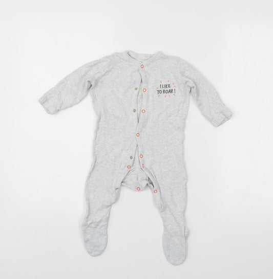 Mothercare Baby Grey   Babygrow One-Piece Size 3-6 Months