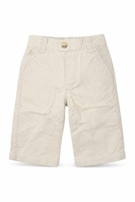 Front view of Next boys’ ivory cargo leggings, size 3-6, months