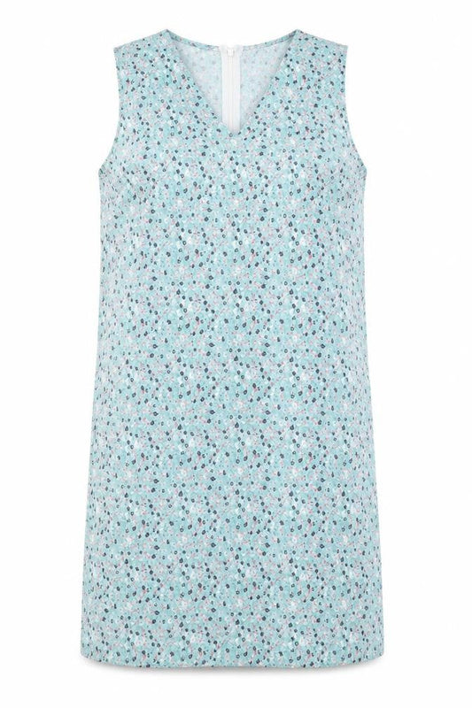 Trendyol Womens Blue Floral  Tank Dress  Size 10
