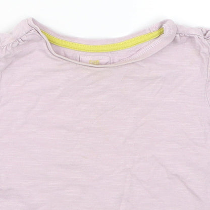 Close-up detail of Tu girls’ purple basic t-shirt, size 2-3, years