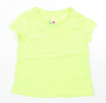 Additional front view of Tu girls’ yellow basic t-shirt, size 2-3, years