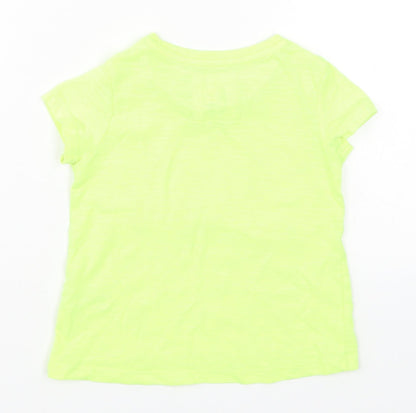 Back view of Tu girls’ yellow basic t-shirt, size 2-3, years