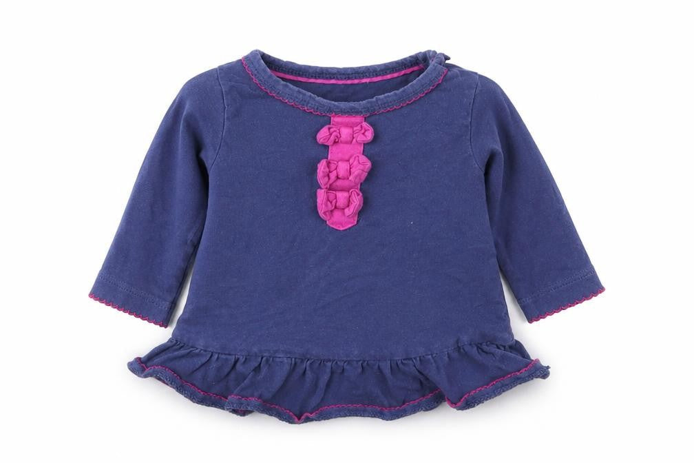 Marks & Spencer Girls Blue   Basic T-Shirt Size 0-3 Months
