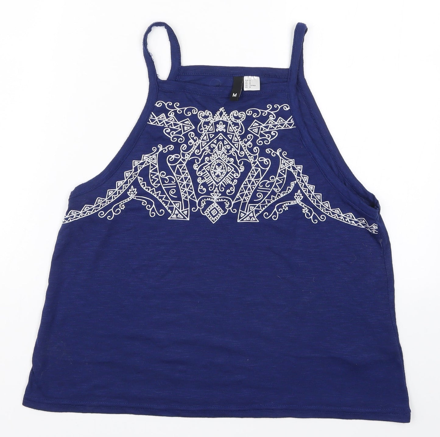 H&M Womens Blue Geometric  Basic Tank Size M