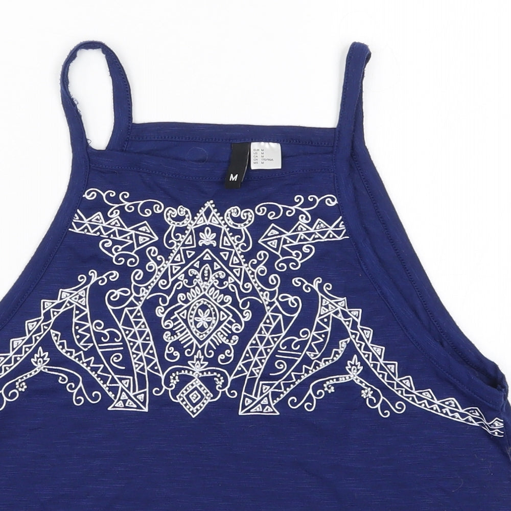H&M Womens Blue Geometric  Basic Tank Size M