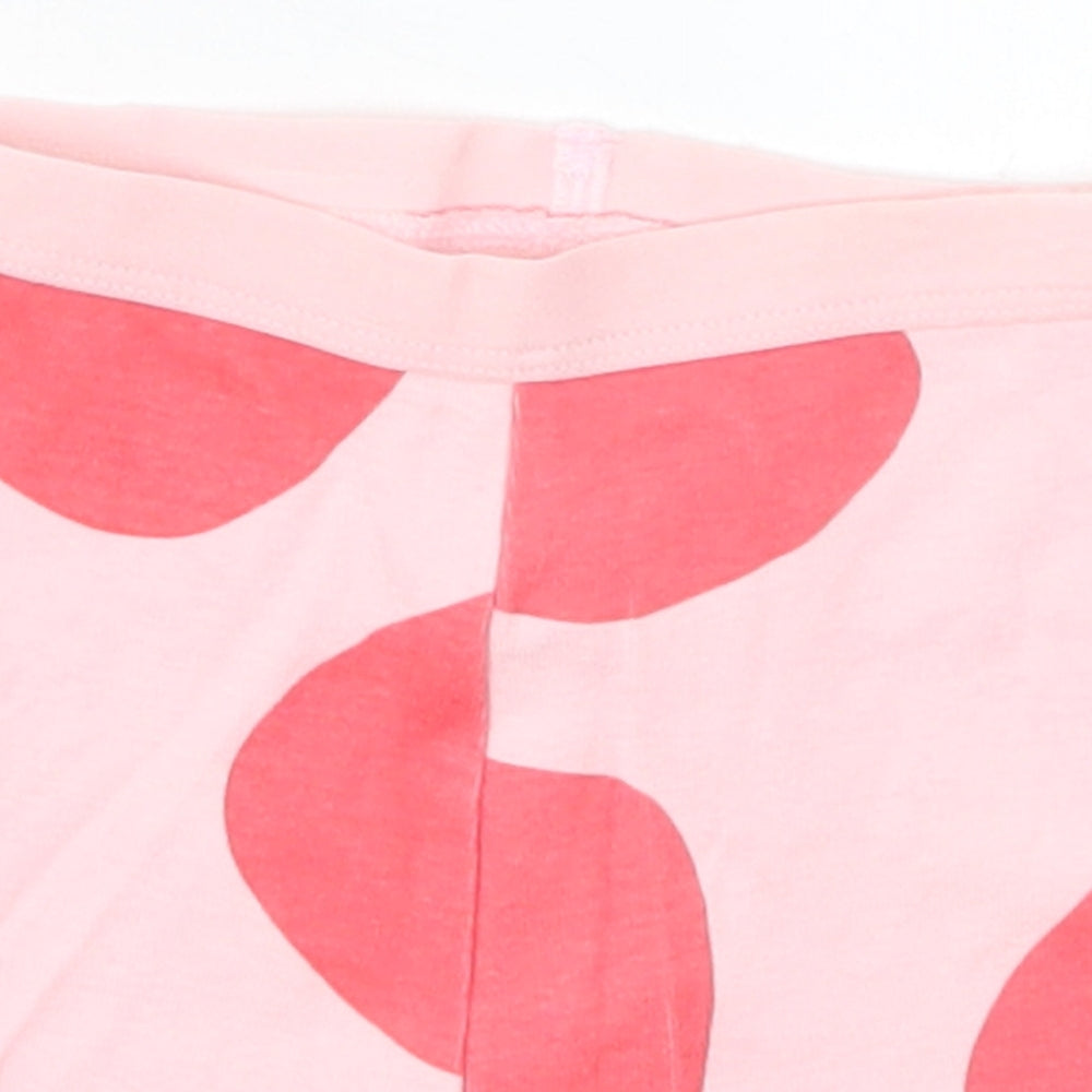Mothercare Girls Pink Polka Dot  Cropped Leggings Size 3-6 Months