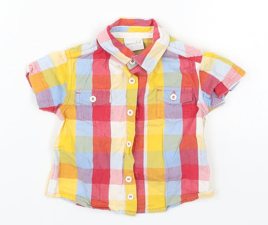 Mini Club Boys Multicoloured Check  Basic Button-Up Size 3-6 Months