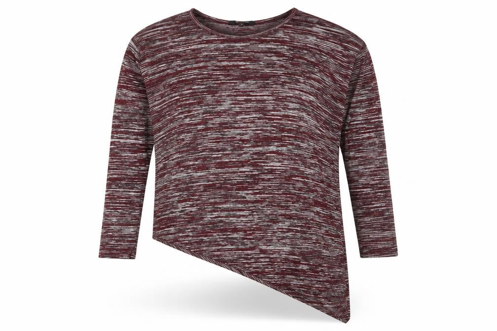 New Look Womens Red   Basic T-Shirt Size 10  - Asymmetric Hem