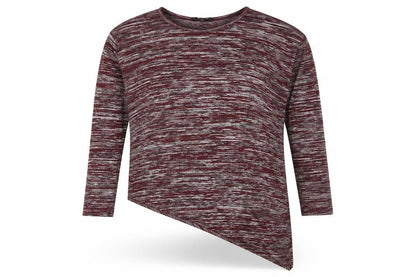 New Look Womens Red   Basic T-Shirt Size 10  - Asymmetric Hem