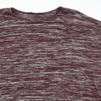 New Look Womens Red   Basic T-Shirt Size 10  - Asymmetric Hem