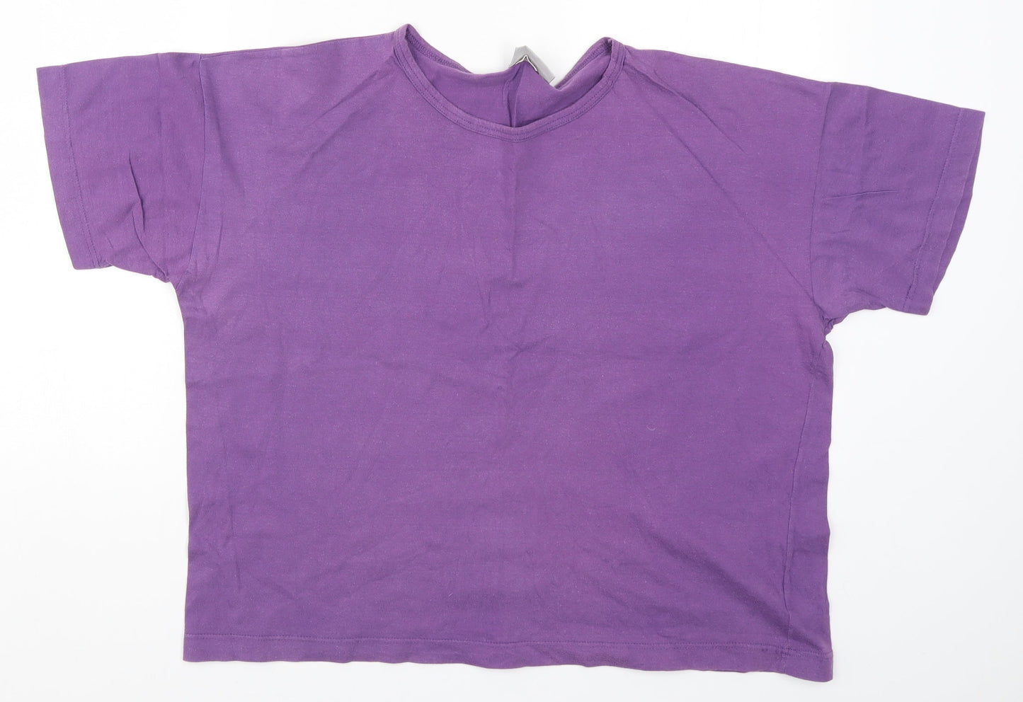 Back to Basix Womens Purple   Basic T-Shirt Size 16