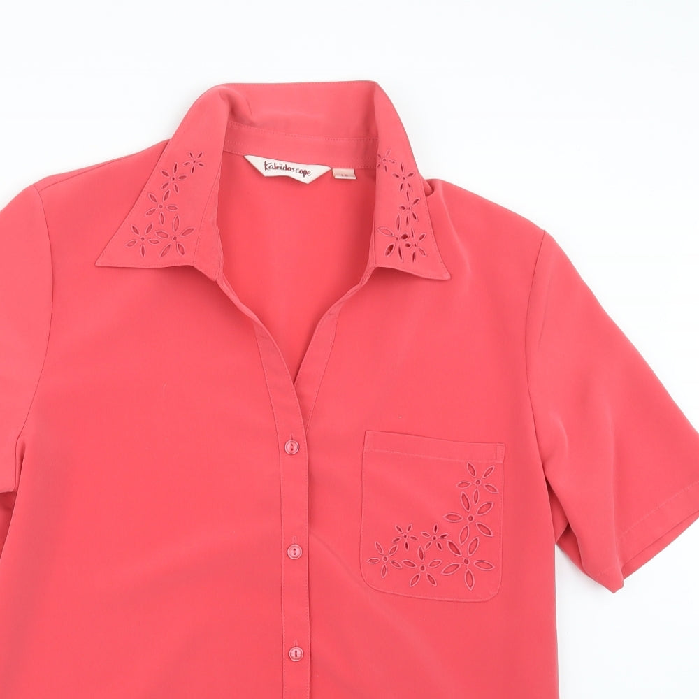 Kaleidoscope Womens Pink   Basic Button-Up Size 16
