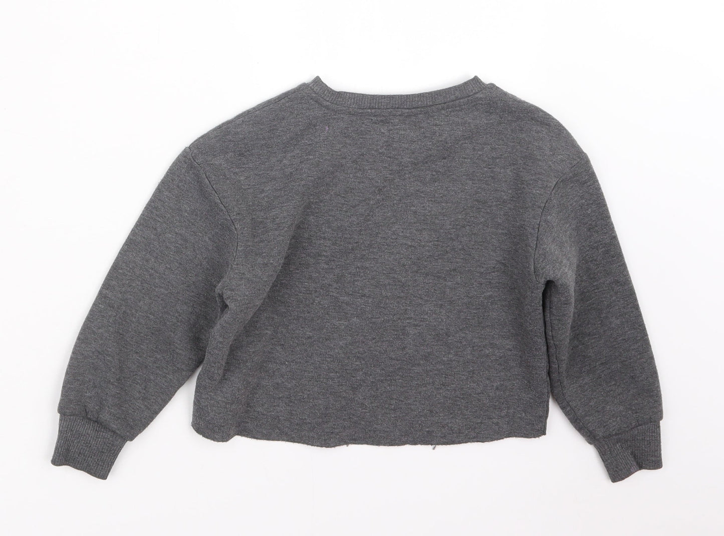 M&Co Girls Grey   Pullover Jumper Size 5-6 Years