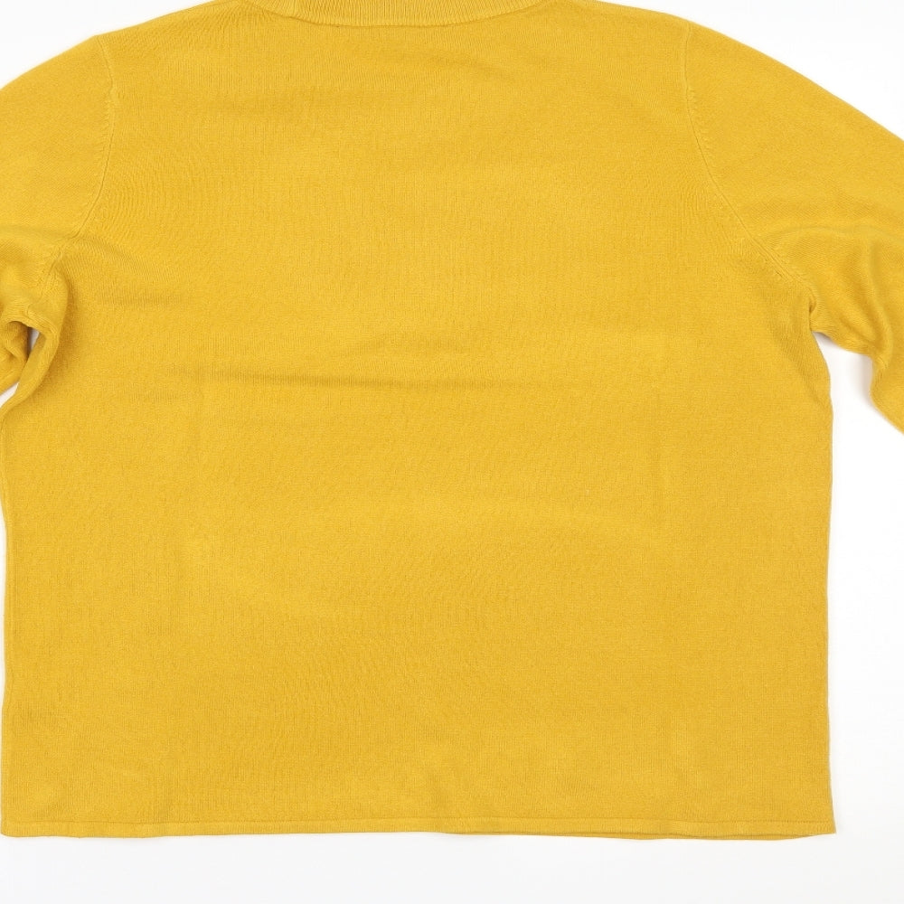 Bonmarché Womens Yellow   Pullover Jumper Size 14