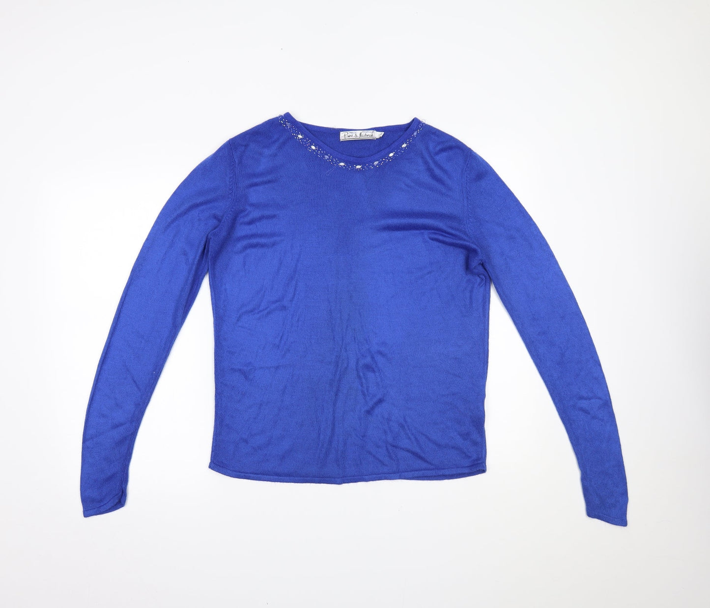 Pure & Natural Womens Blue   Basic Blouse Size 16