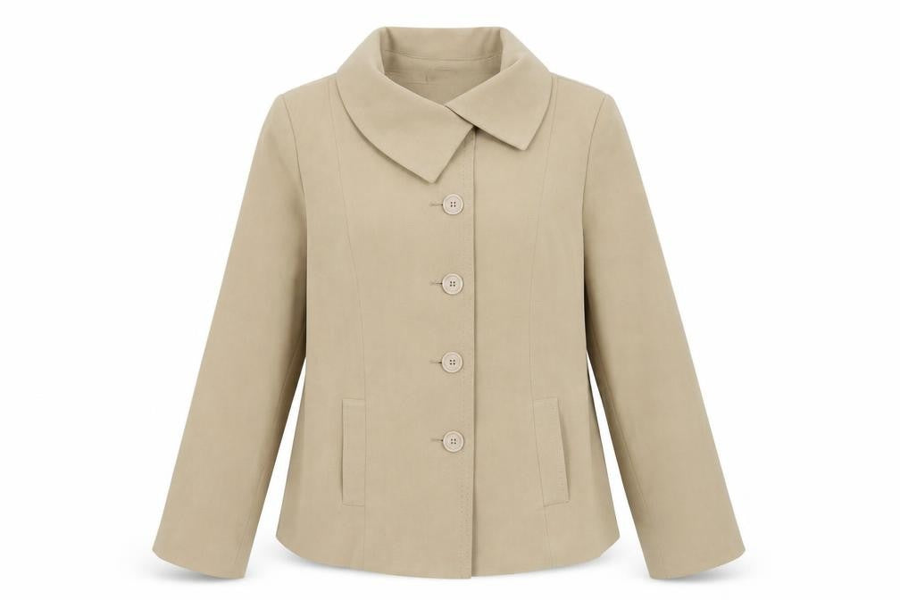 EWM Womens Beige   Jacket Blazer Size 14