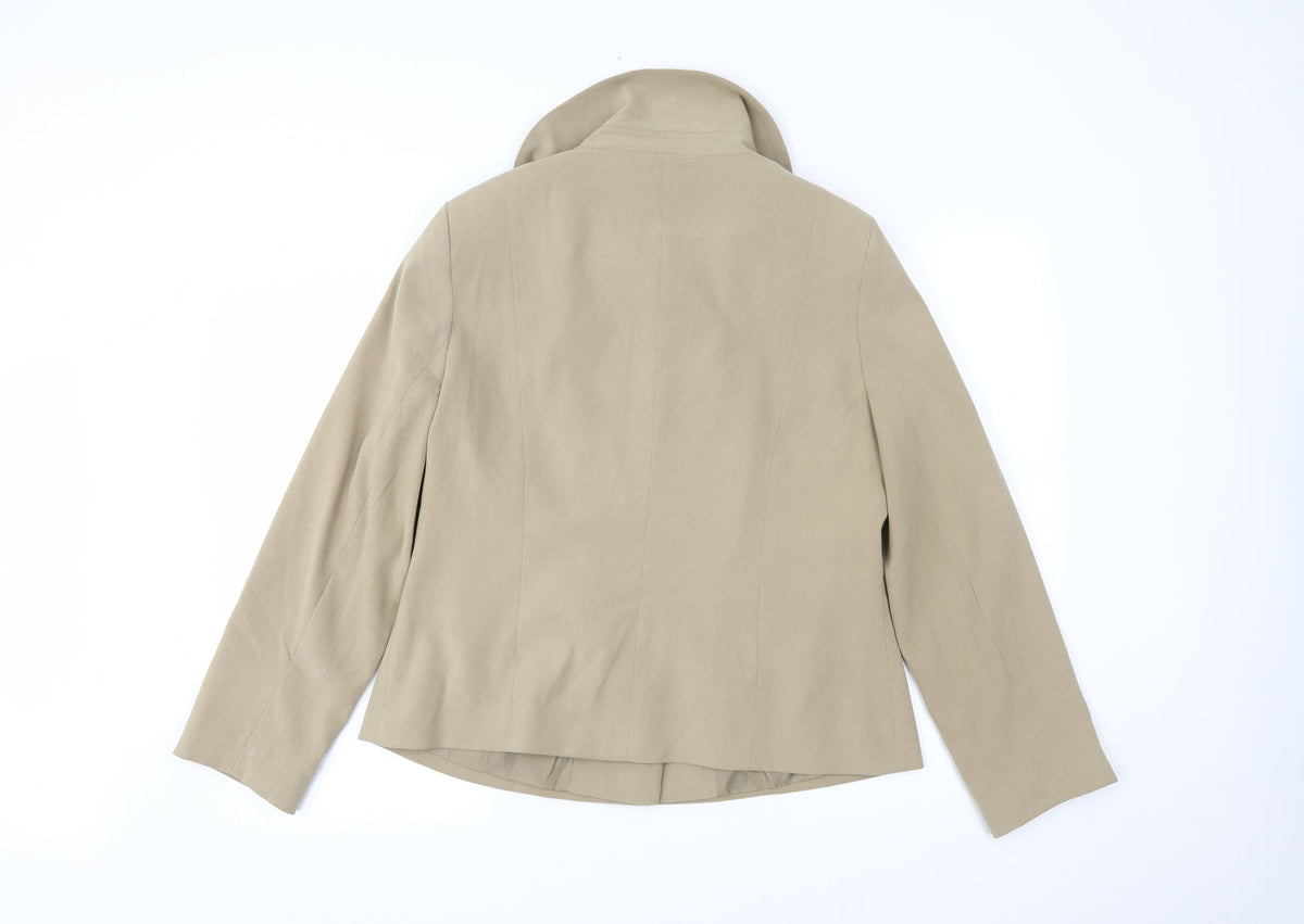 EWM Womens Beige   Jacket Blazer Size 14