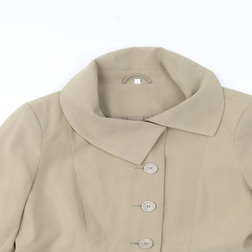EWM Womens Beige   Jacket Blazer Size 14