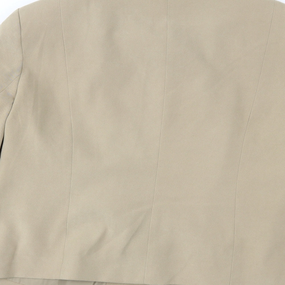 EWM Womens Beige   Jacket Blazer Size 14