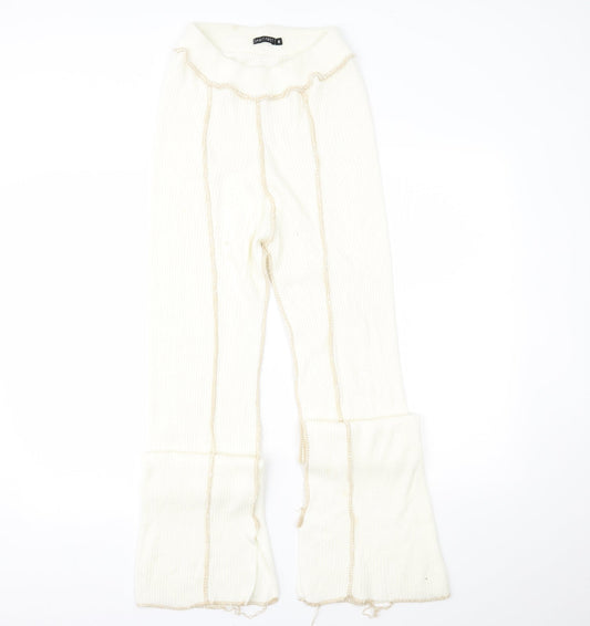 I SAW IT FIRST Womens Ivory   Trousers  Size M L31 in