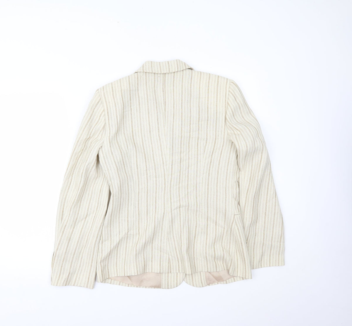 Wish Womens Ivory Striped  Jacket Blazer Size 12