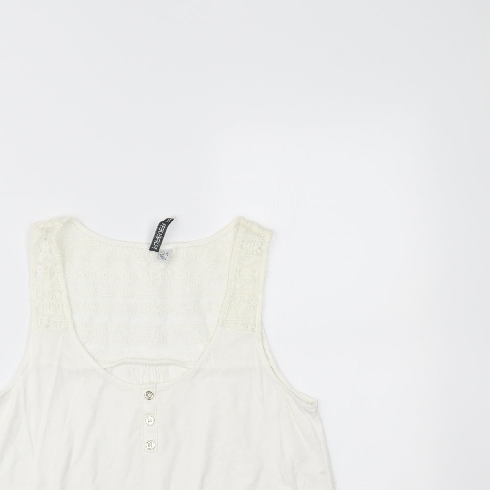 Forever New Womens Ivory   Basic Tank Size 8