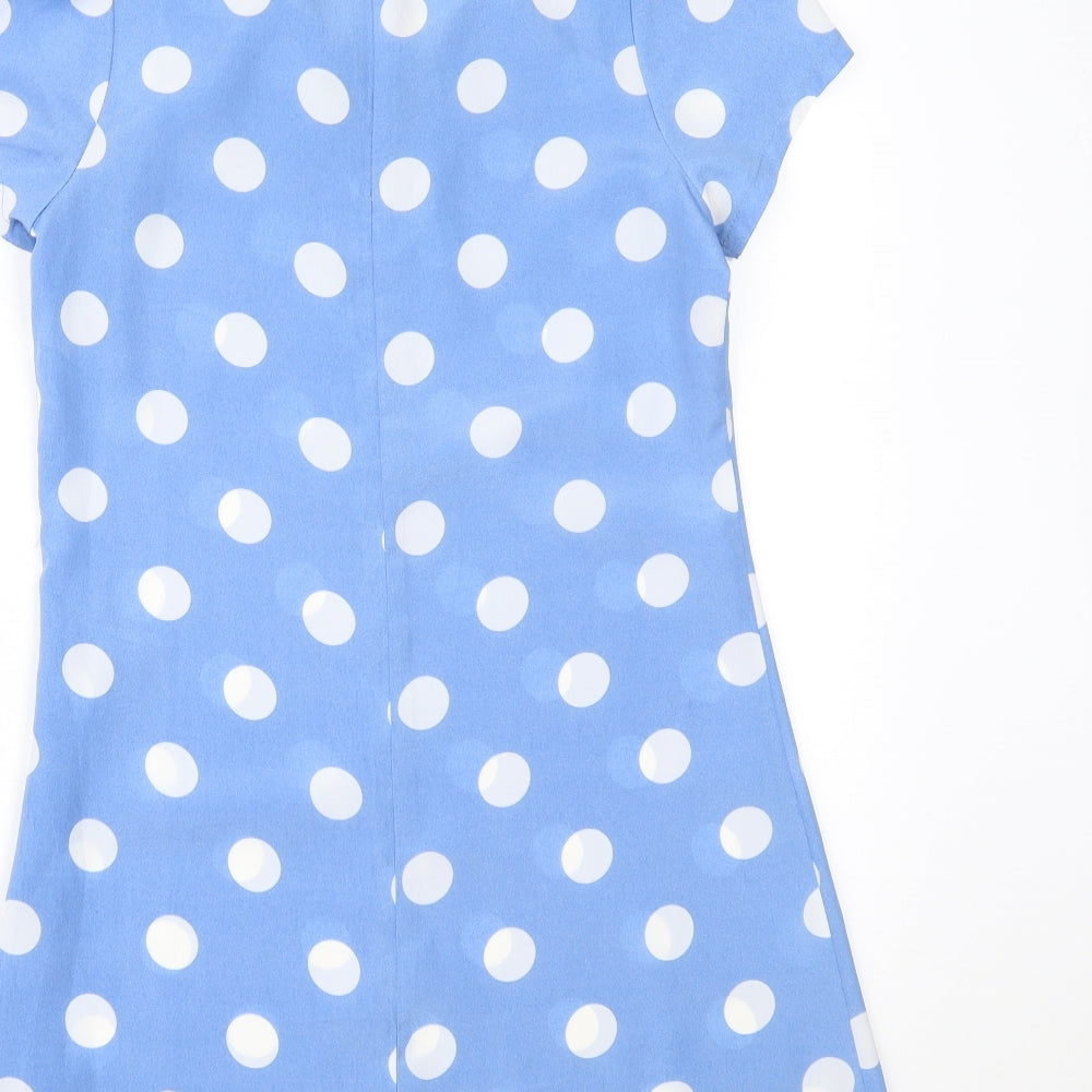 Hearts & Bows Womens Blue Polka Dot  Fit & Flare  Size 6
