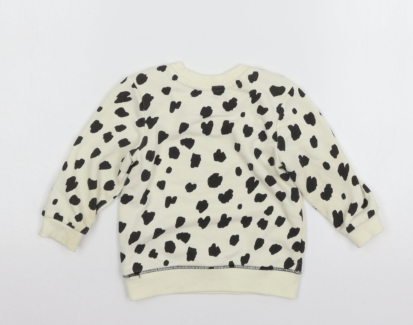 Primark Baby Ivory Animal Print Jersey Pullover Jumper Size 12-18 Months