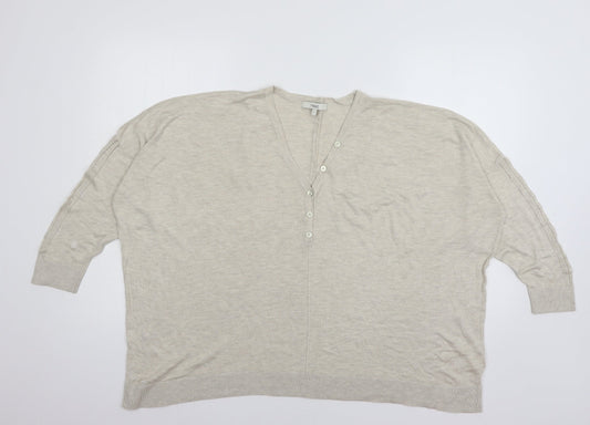 NEXT Womens Beige  Knit Pullover Jumper Size L