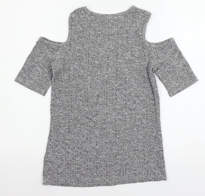Preloved MArks Womens Grey  Jersey Basic T-Shirt Size 10 - Back