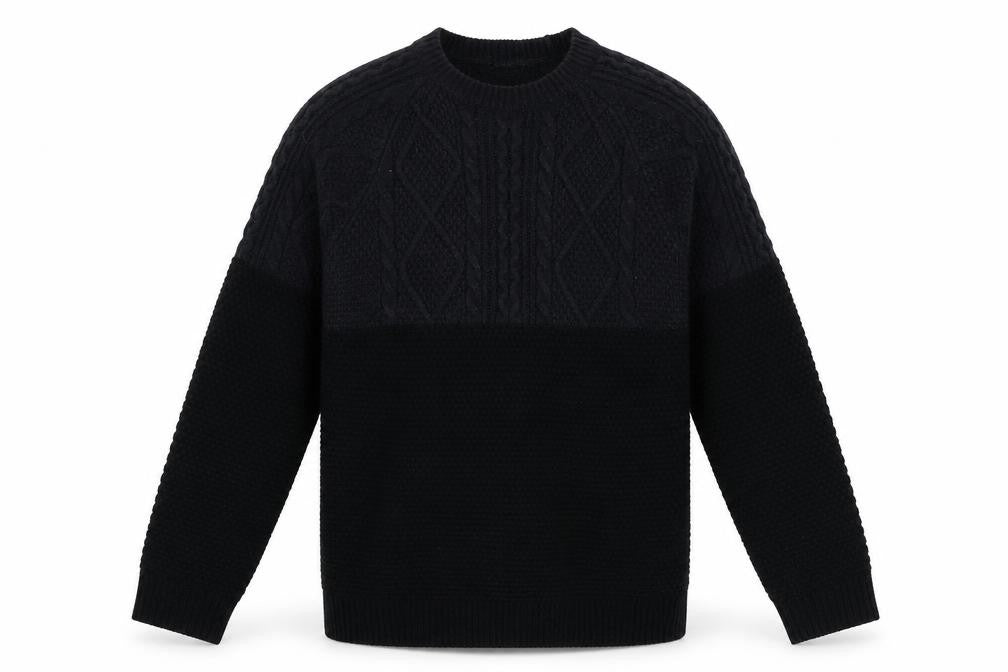 Cedarwood State Mens Black Knit Pullover Jumper Size L