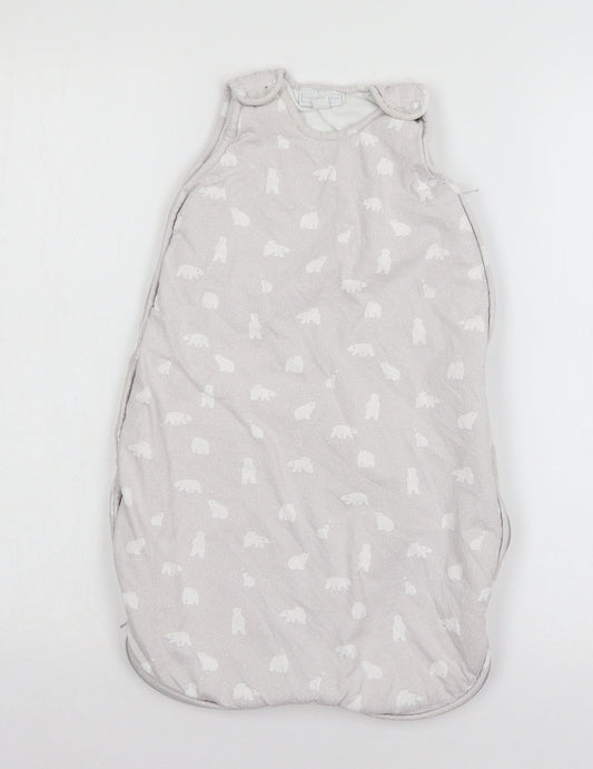 The lit Baby Grey Geometric Jersey Babydoll One Piece Size 3-6 Months  - Polar Bear sleep suit