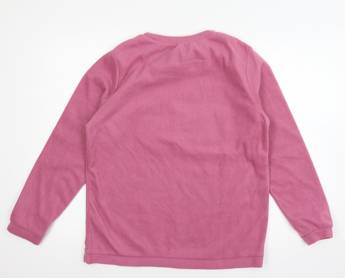 Love to Lou Womens Pink Geometric Fleece Top Pyjama Pants Size 10  - Sleep Queen