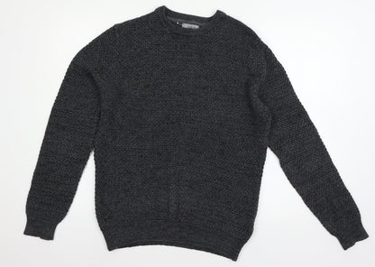 MArks Mens Blue  Knit Pullover Jumper Size M