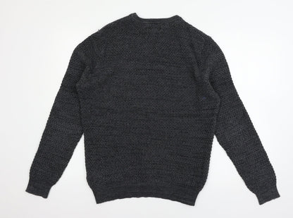 MArks Mens Blue  Knit Pullover Jumper Size M