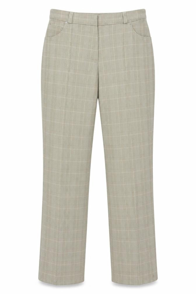 MArks Womens Beige Check  Trousers  Size 12 L30 in
