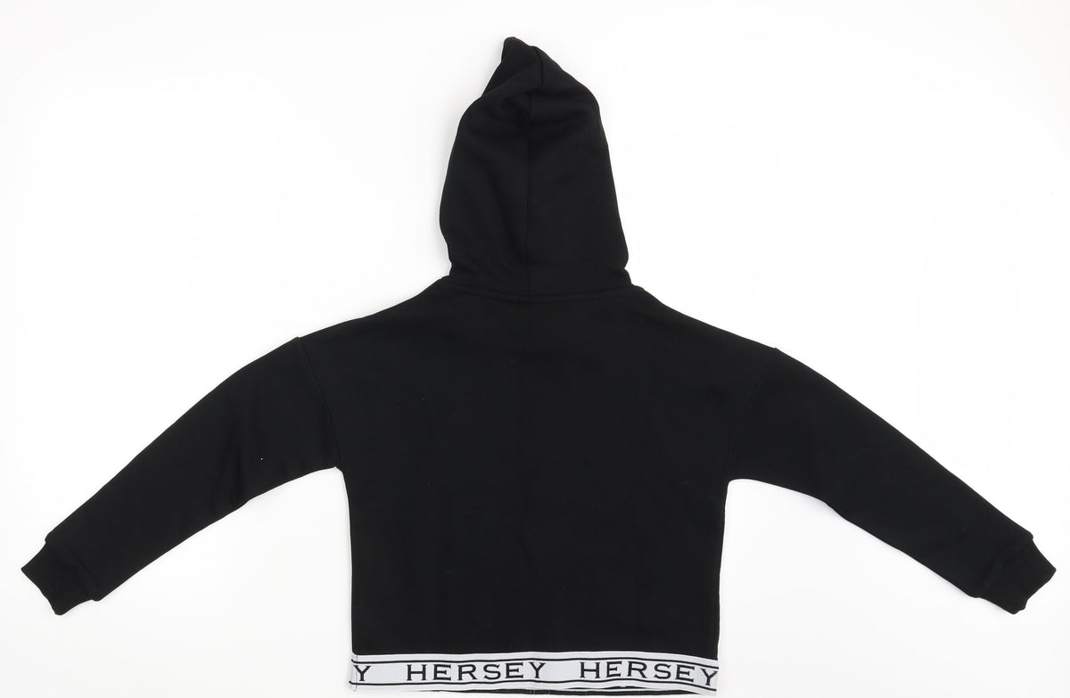 Beck & Hersey Girls Black   Pullover Hoodie Size 10-11 Years